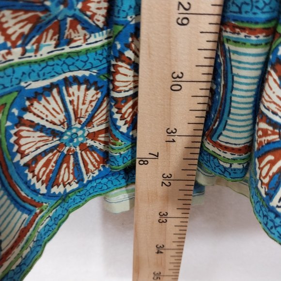 Love the Label Anthropologie Dress XXS Blue Mini Floral Boho Smocked Ruffle - Picture 9 of 9